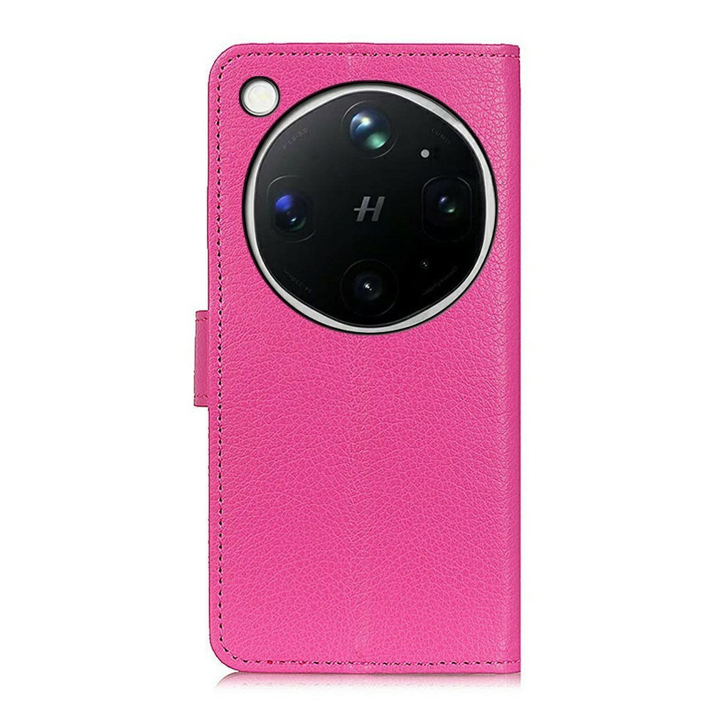 OPPO Find X9 Ultra EIDERWOOD Kunstlæder Flip Cover m. Kortholder - Lyserød