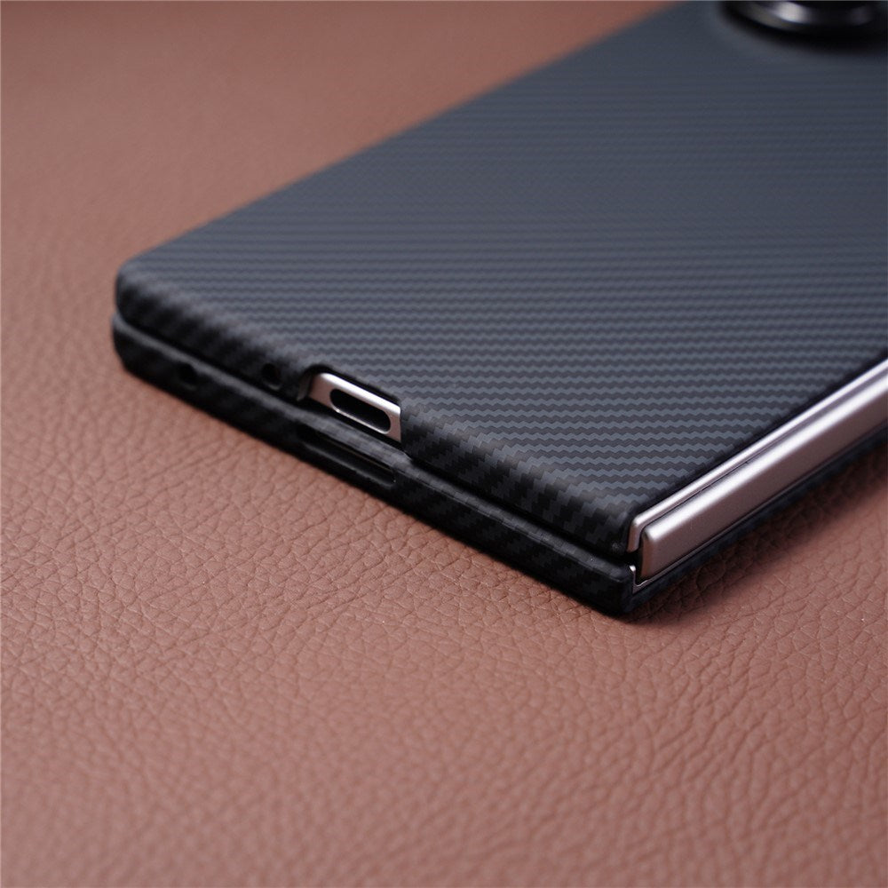 Samsung Galaxy Z Fold8 Hårdt Plast Carbon Bagside Cover - MagSafe Kompatibel - Grå
