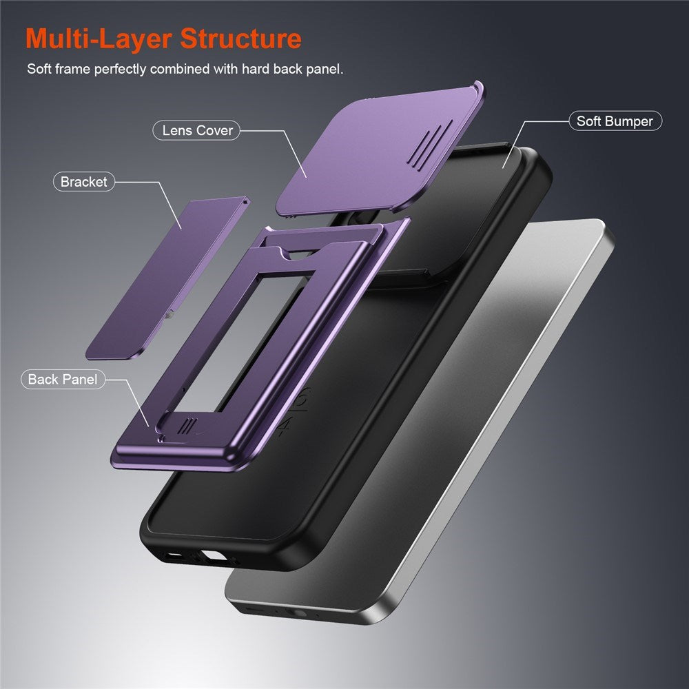 Samsung Galaxy A27 EIDERWOOD Hybrid Håndværker Cover m. Cam Slider - Lilla