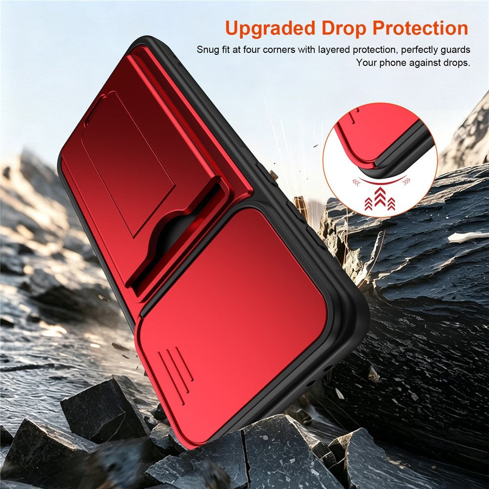 Samsung Galaxy A27 EIDERWOOD Hybrid Håndværker Cover m. Cam Slider - Rød