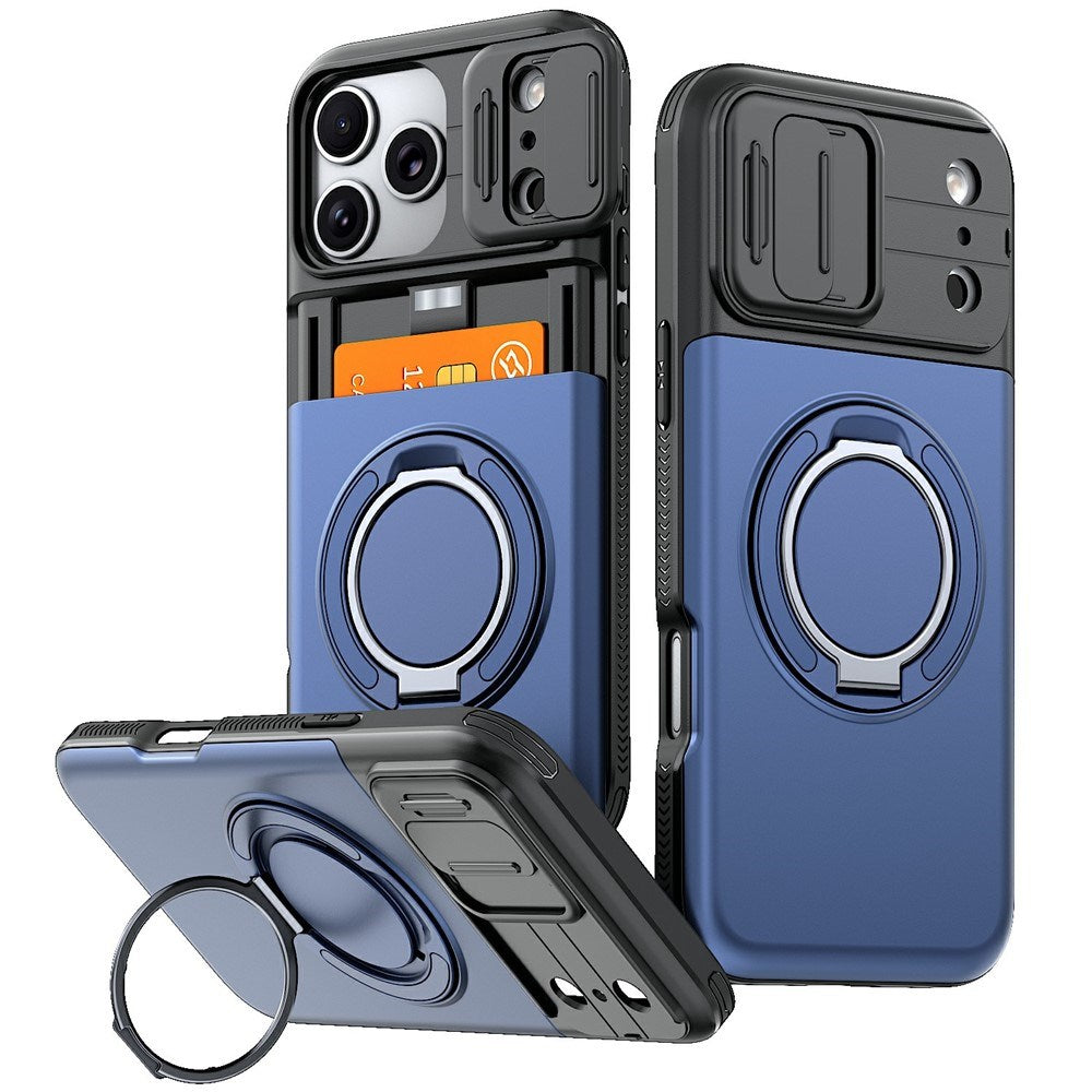 iPhone 18 Pro / 17 Pro EIDERWOOD Hybrid Plast Håndværker Cover m. Cam Slider - MagSafe Kompatibel - Blå