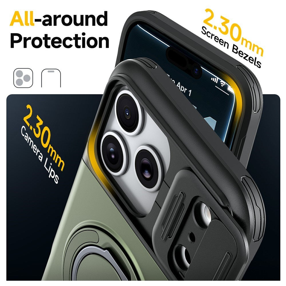 iPhone 18 Pro / 17 Pro EIDERWOOD Hybrid Plast Håndværker Cover m. Cam Slider - MagSafe Kompatibel - Grøn