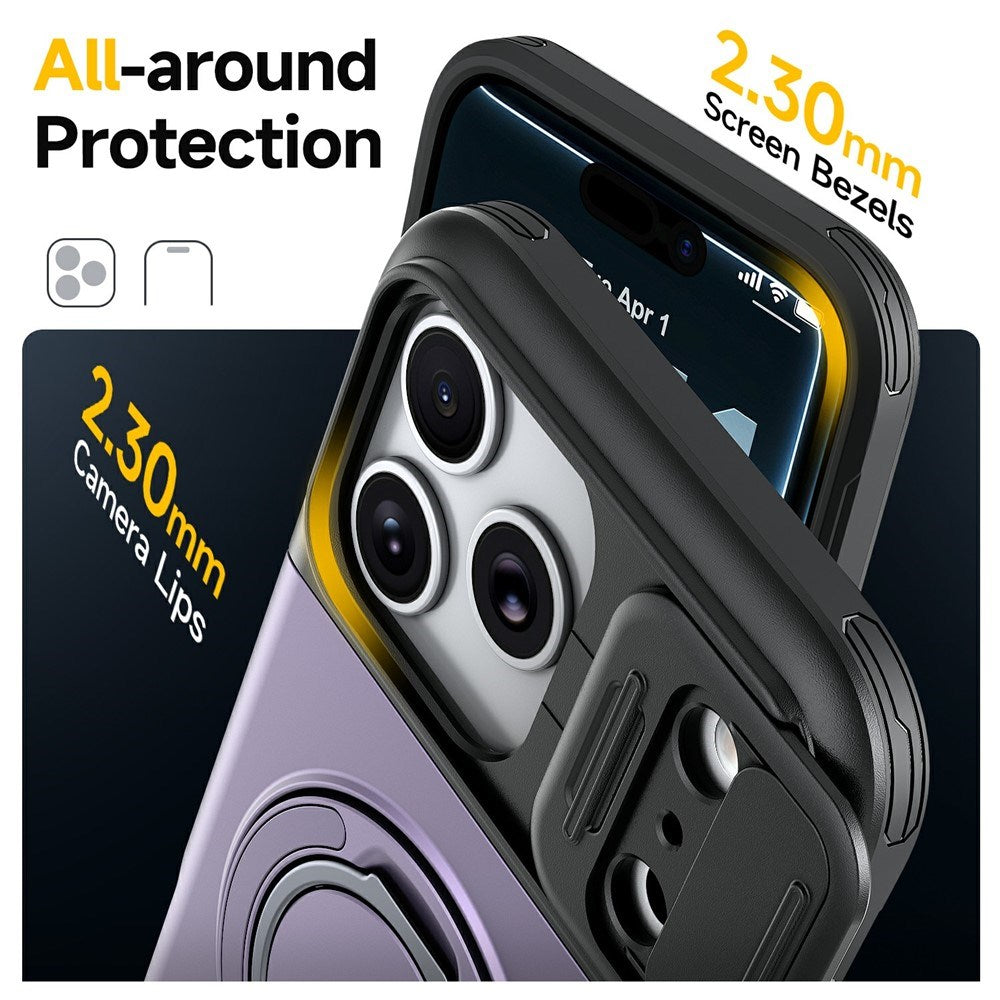 iPhone 18 Pro / 17 Pro EIDERWOOD Hybrid Plast Håndværker Cover m. Cam Slider - MagSafe Kompatibel - Lilla