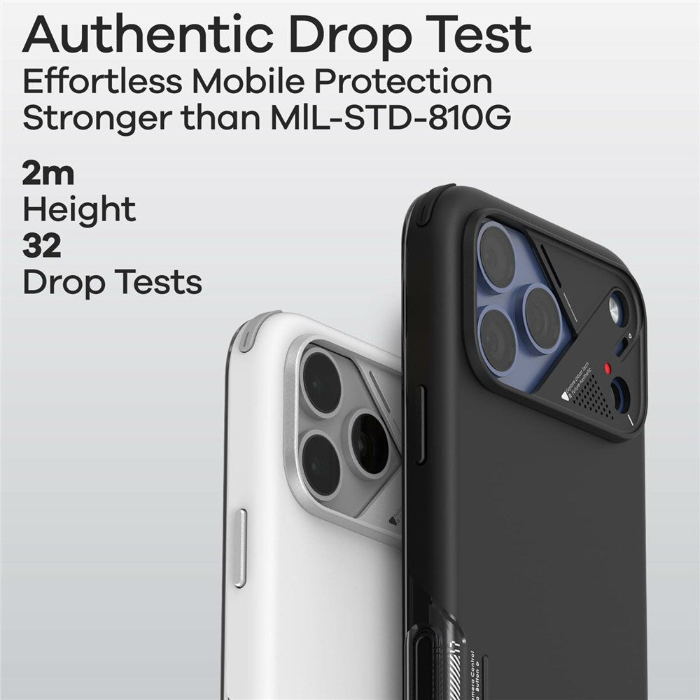 iPhone 17 Pro AULUMU Stødabsorberende Hybrid Mobilcover - MagSafe Kompatibel - Sort