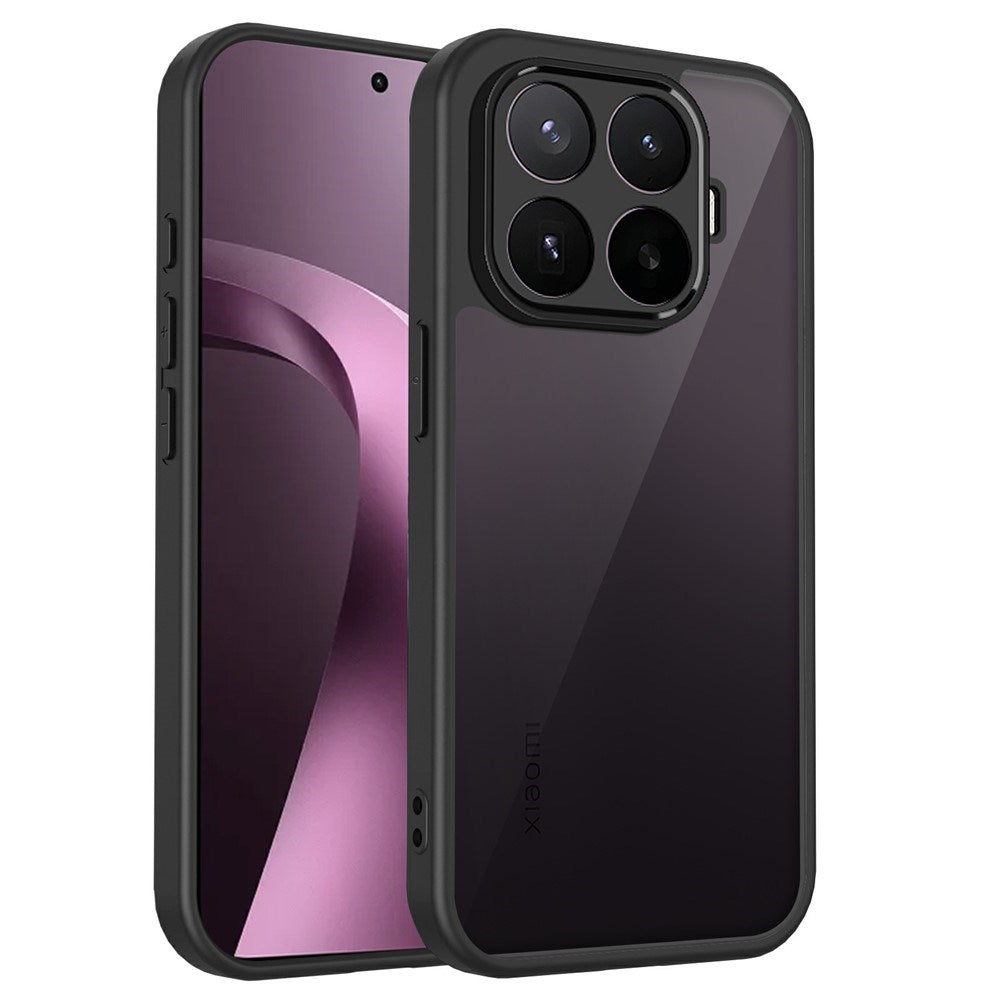 Xiaomi 17T Pro Hybrid Case m. Matteret Overflade - Sort / Gennemsigtig