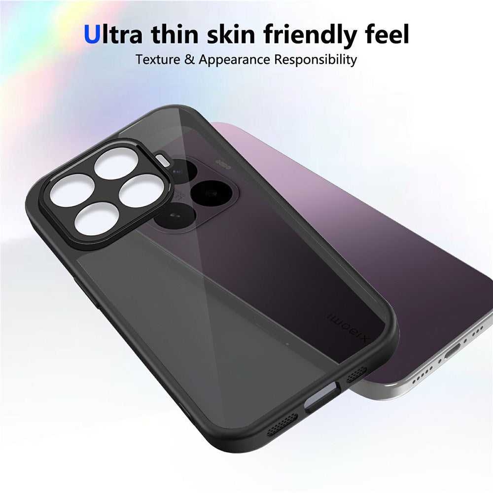 Xiaomi 17T Pro Hybrid Case m. Matteret Overflade - Sort / Gennemsigtig