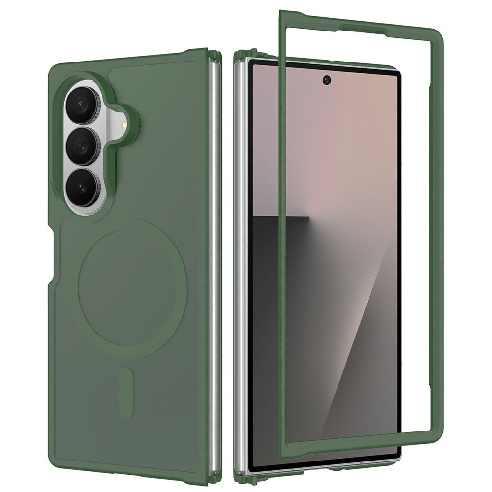 Samsung Galaxy Z Fold8 Mat Fleksibelt Plast Bagside Cover - MagSafe Kompatibel - Grøn