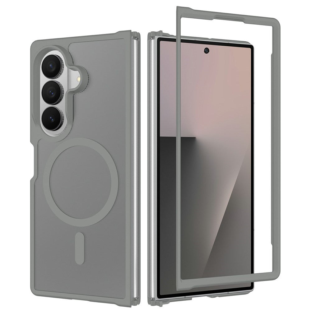 Samsung Galaxy Z Fold8 Ultra Mat Fleksibelt Plast Bagside Cover - MagSafe Kompatibel - Grå