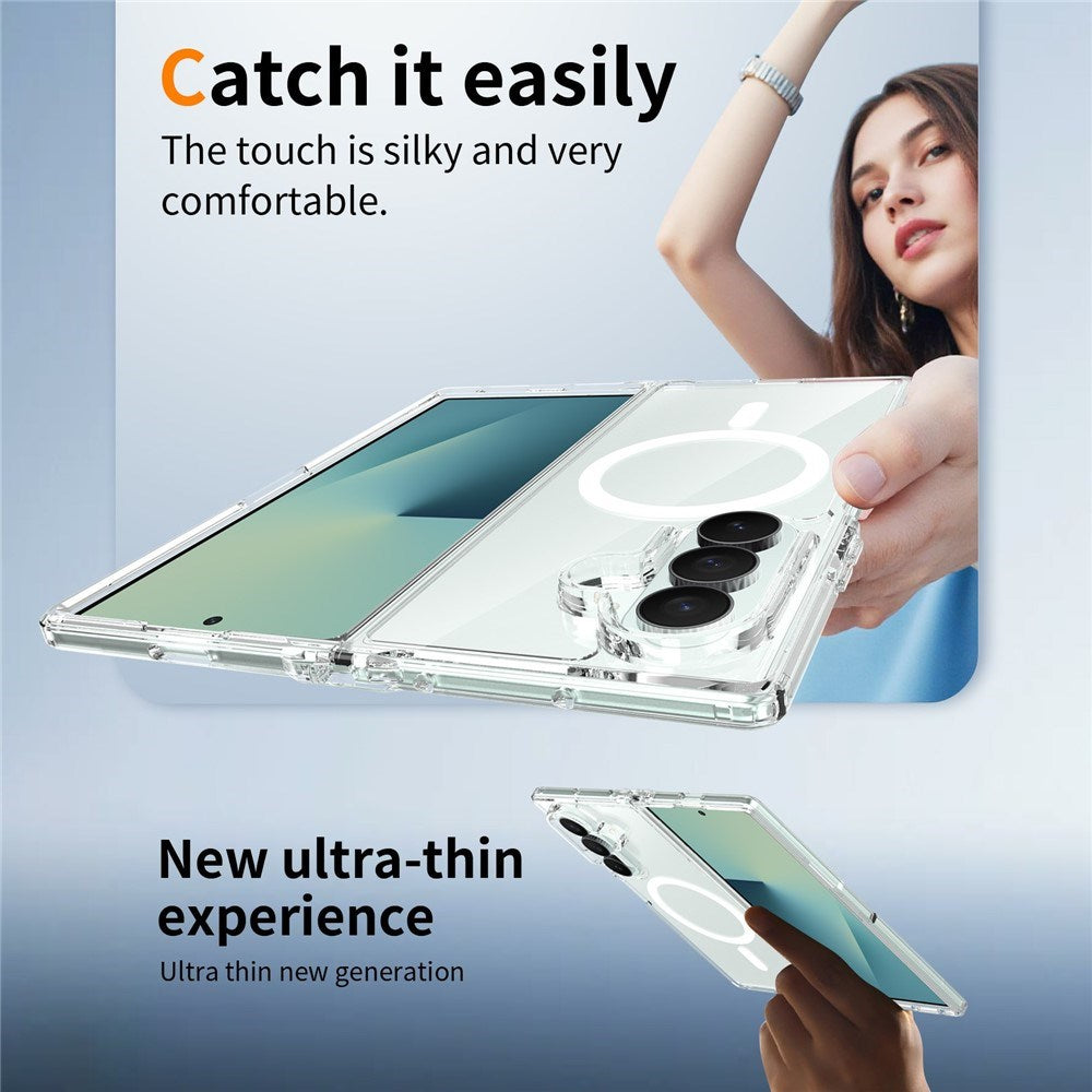 Samsung Galaxy Z Fold8 Hybrid Plast Bagside Cover - MagSafe Kompatibel - Gennemsigtig