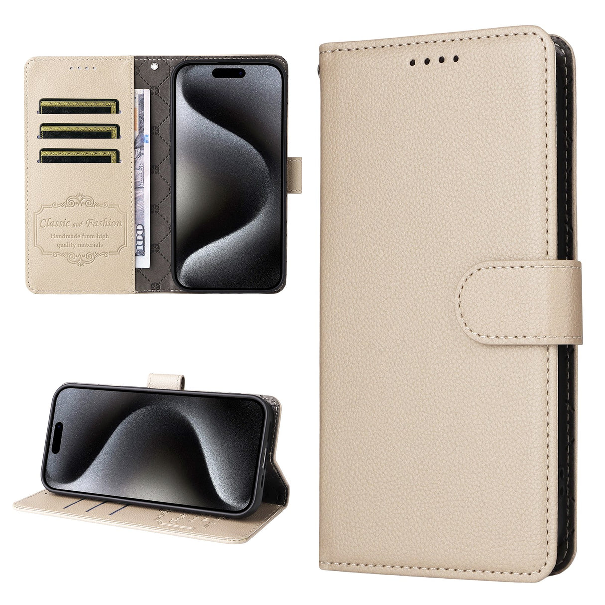 Motorola Moto G47 / G37 EIDERWOOD Flip Cover (RFID Blokering) - Beige