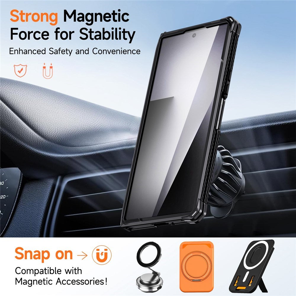 Samsung Galaxy Z Fold8 Ultra / Fold7 EIDERWOOD Håndværkercover m. Indbygget Ståfunktion - MagSafe Kompatibel - Sort / Blå