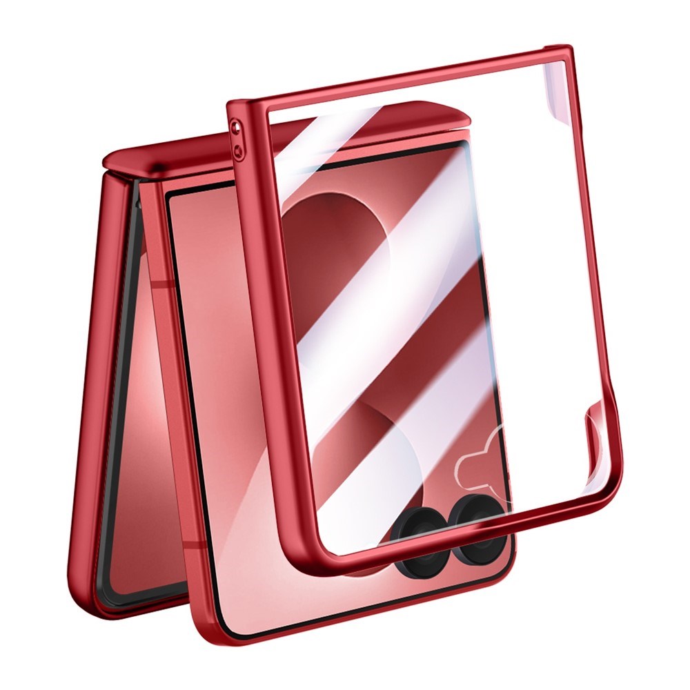 Samsung Galaxy Z Flip8 EIDERWOOD Mobilcover - Indbygget Skærmbeskyttelse & Ståfunktion - Rød