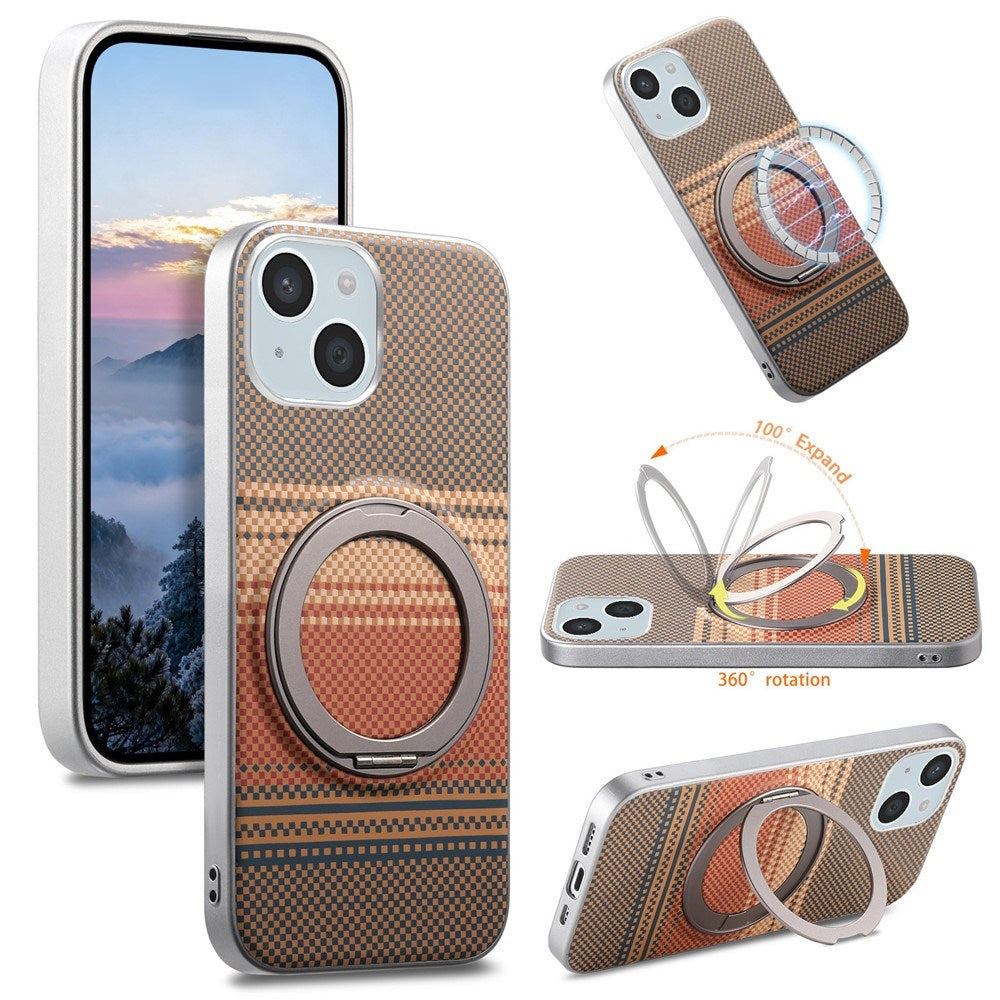 iPhone 14 / 13 EIDEROWOD Hybrid Plast Gradient Bagside Cover - MagSafe Kompatibel - Brun