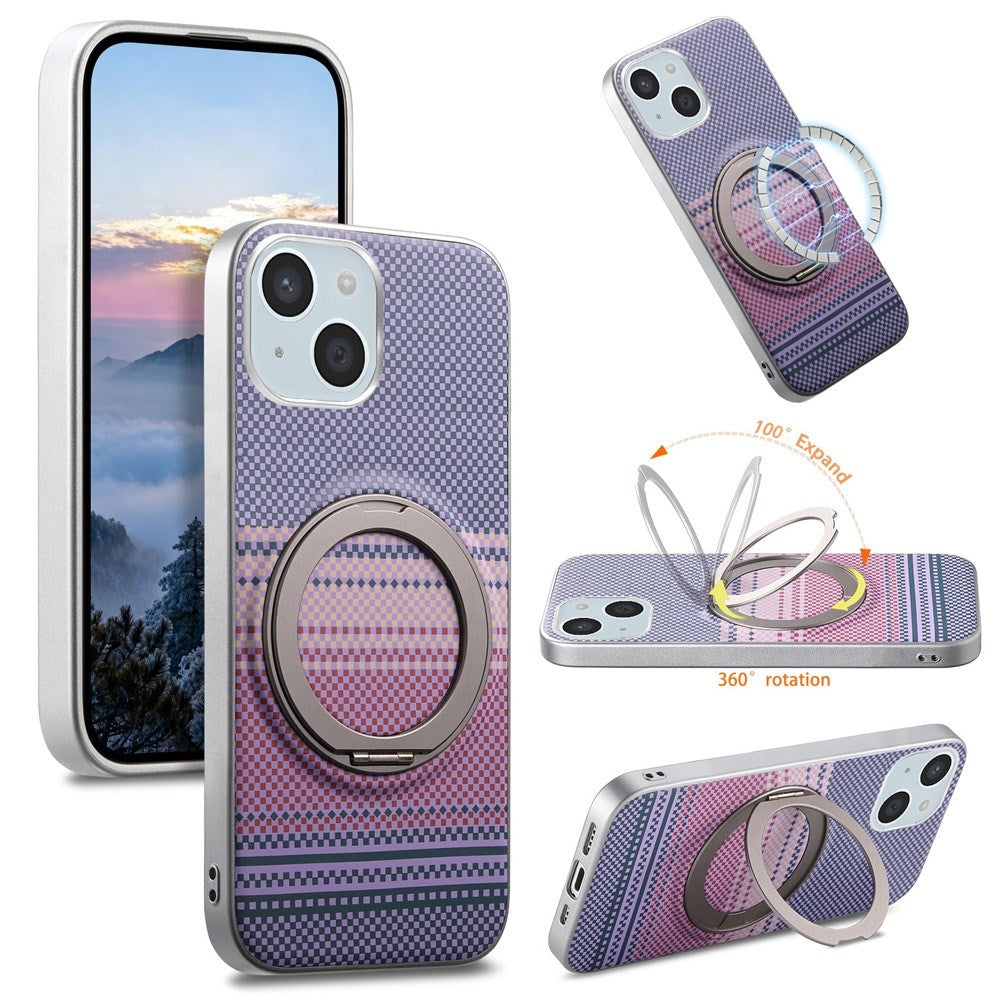 iPhone 14 / 13 EIDEROWOD Hybrid Plast Gradient Bagside Cover - MagSafe Kompatibel - Lilla
