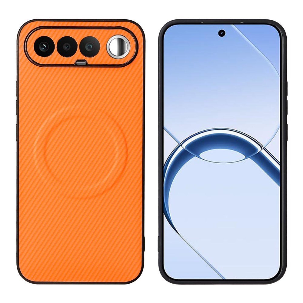 Realme 16 EIDERWOOD Hybrid Carbon Bagside Cover - MagSafe Kompatibel - Orange