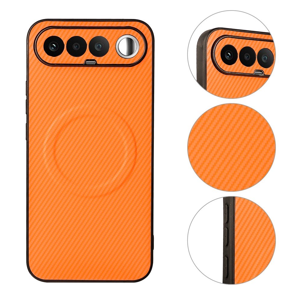 Realme 16 EIDERWOOD Hybrid Carbon Bagside Cover - MagSafe Kompatibel - Orange