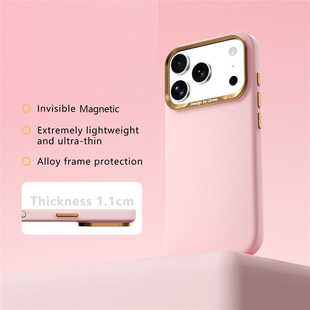 ABEEL iPhone 18 Pro Max / 17 Pro Max Hårdt Soft-Touch Plast Bagside Cover - MagSafe Kompatibel - Lyserød