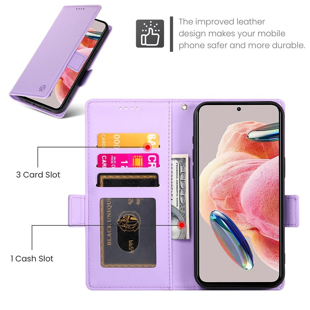 OPPO Reno16 F (5G) EIDERWOOD Kunstlæder Flipcover m. Indbygget Kortholder - Lilla