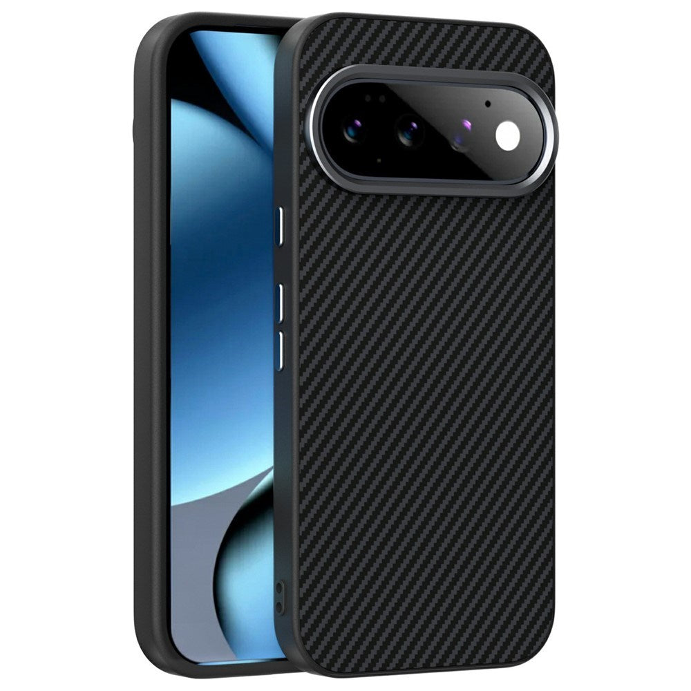 Google Pixel 11 Pro ABEEL Hybrid Mobilcover m. Karbonfibretekstur - Sort