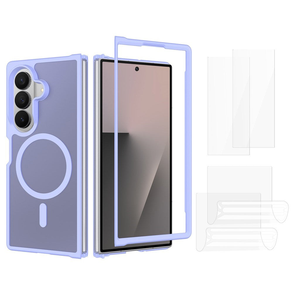 Samsung Galaxy Z Fold8 Ultra EIDERWOOD Hybrid Mobilcover inkl. Skærmbeskyttelsessæt - Lilla / Gennemsigtig
