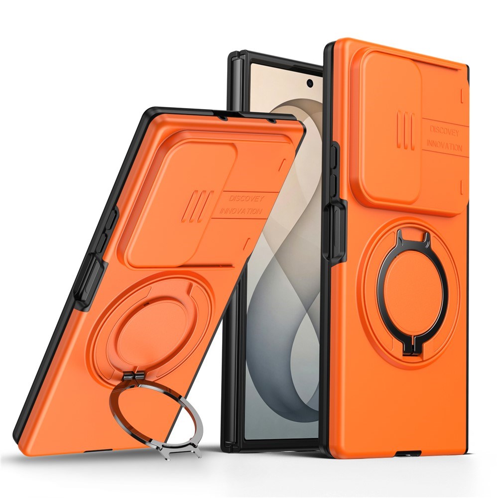 Samsung Galaxy Z Fold8 Ultra / Fold7 EIDERWOOD Hybrid Cover - 360° Roterbar Kickstand - Kameraslider - MagSafe Kompatibel - Orange