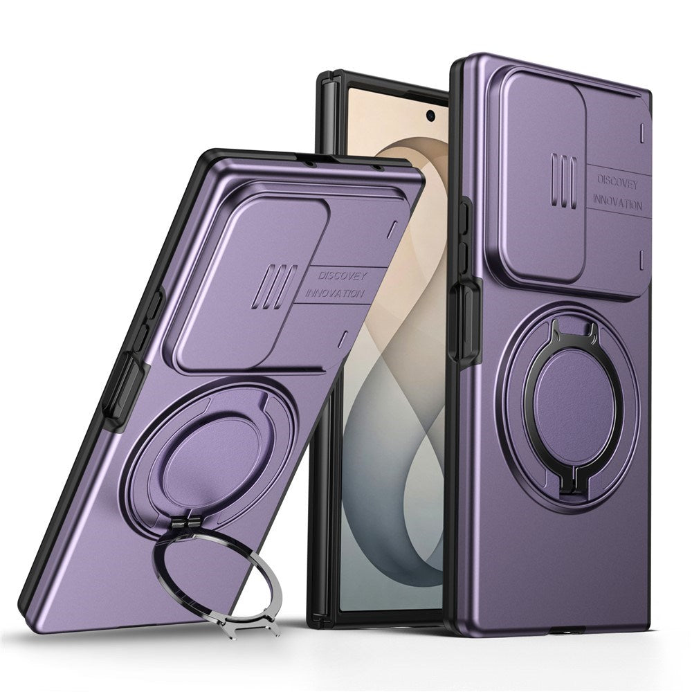Samsung Galaxy Z Fold8 Ultra / Fold7 EIDERWOOD Hybrid Cover - 360° Roterbar Kickstand - Kameraslider - MagSafe Kompatibel - Lilla