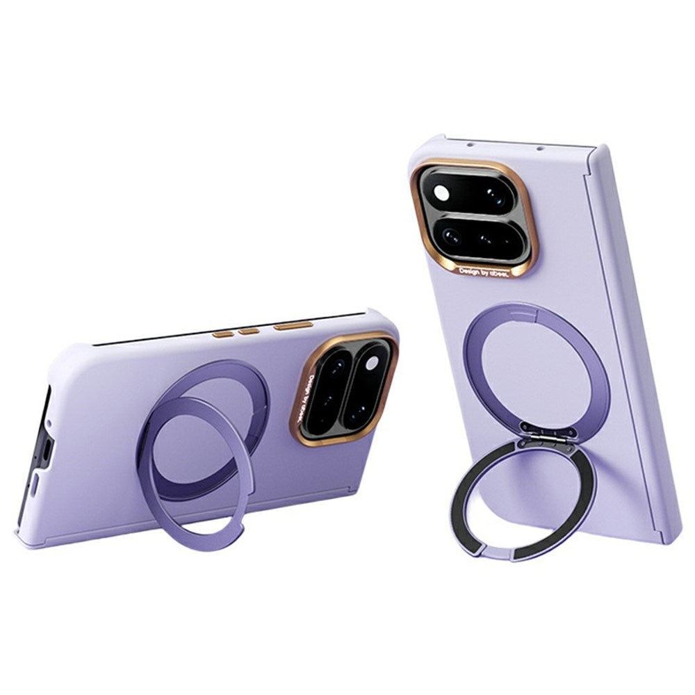 Google Pixel 11 Pro Fold ABEEL Hårdt Soft-Touch Plast Bagside Cover m. Kickstand - MagSafe Kompatibel - Lilla