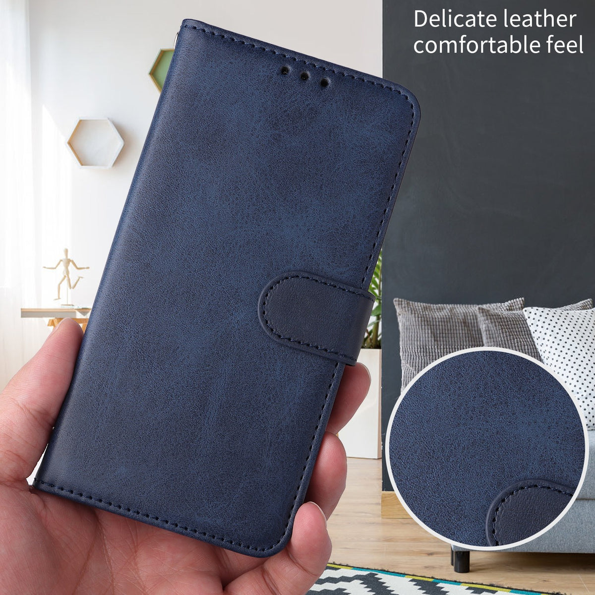 Honor 600 Smart EIDERWOOD Flip Cover i Kunstlæder - Blå