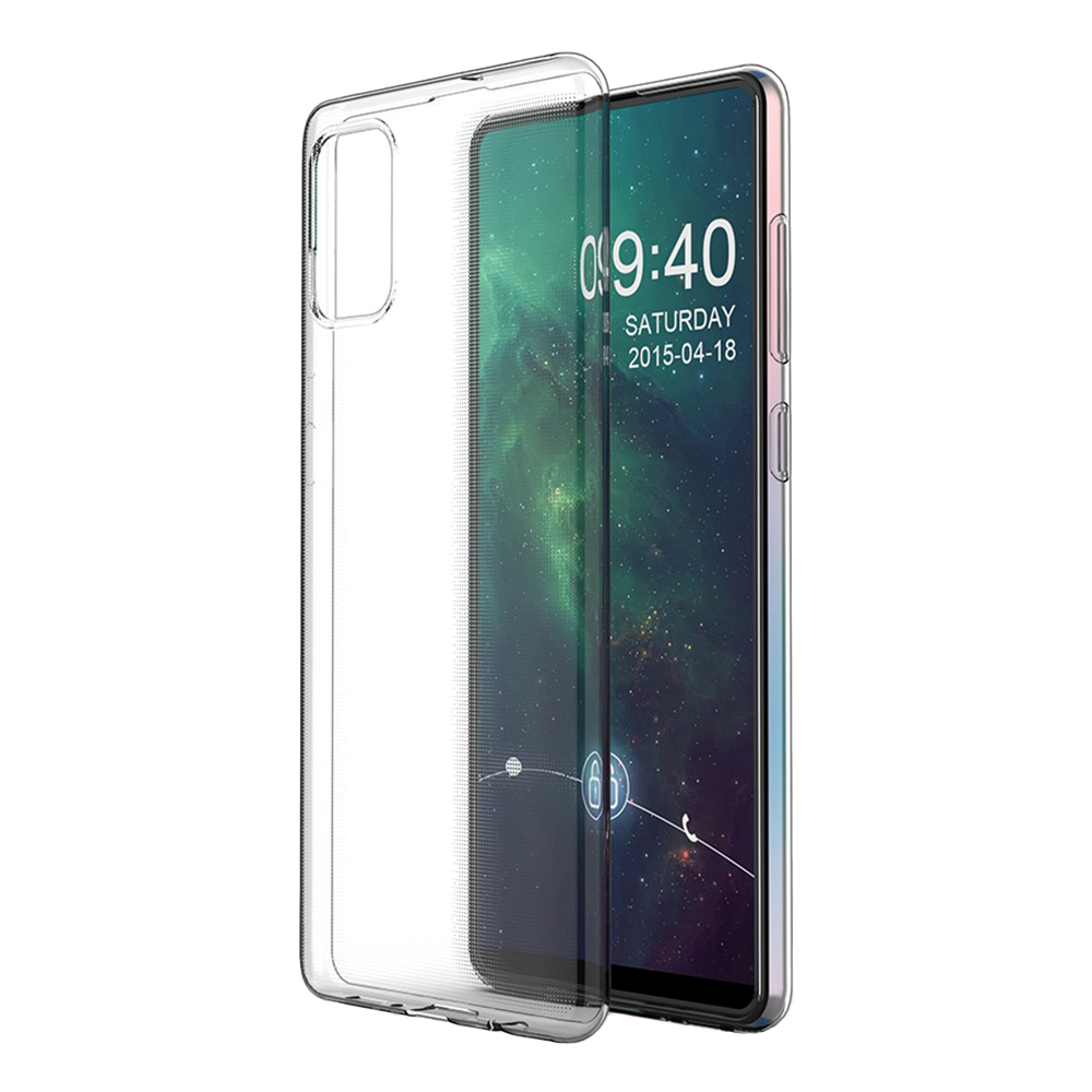 Samsung Galaxy A71 Fleksibelt Plastik Bagside Cover - Gennemsigtig