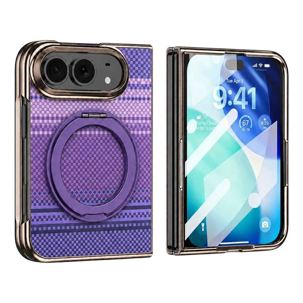 iPhone Duo EIDERWOOD 2-i-1 Aramid Cover m. Indbygget Beskyttelsesfilm & Kickstand - MagSafe Kompatibel - Lilla
