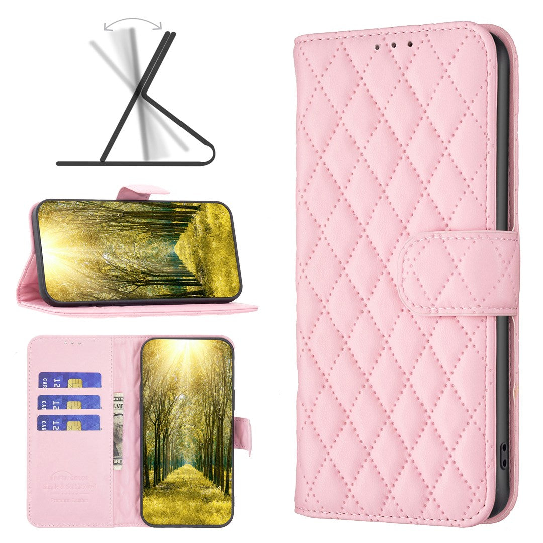 Google Pixel 11a EIDERWOOD Tekstureret Kunstlæder Flip Cover - Lyserød