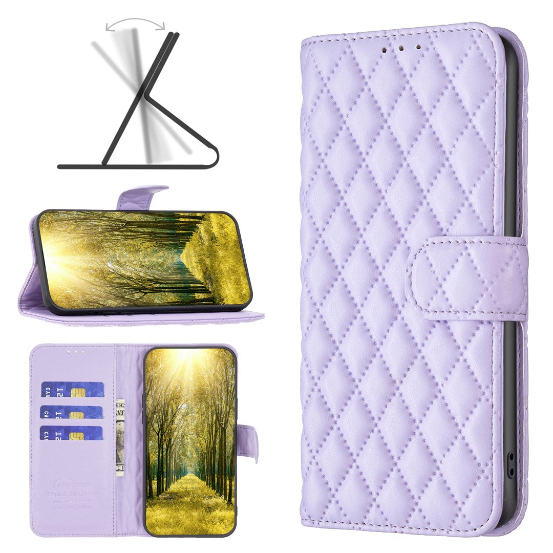 Google Pixel 11a EIDERWOOD Tekstureret Kunstlæder Flip Cover - Lilla