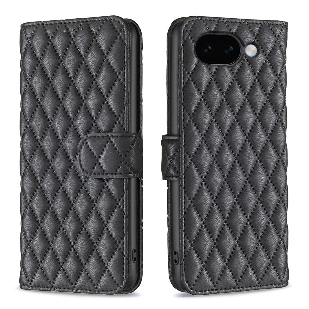 Google Pixel 11a EIDERWOOD Tekstureret Kunstlæder Flip Cover - Sort