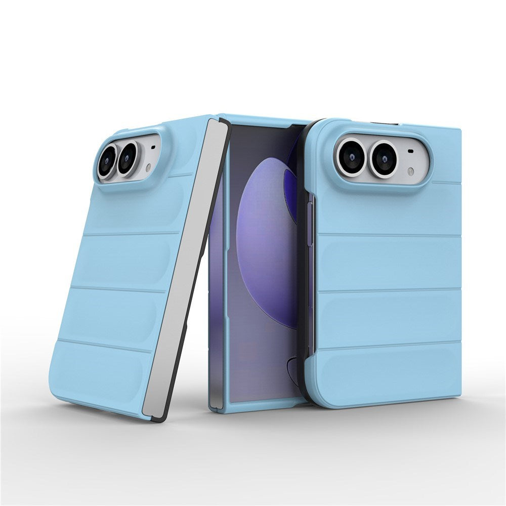 EIDERWOOD iPhone Fold Rugged Plast Mobil Cover - Lyseblå