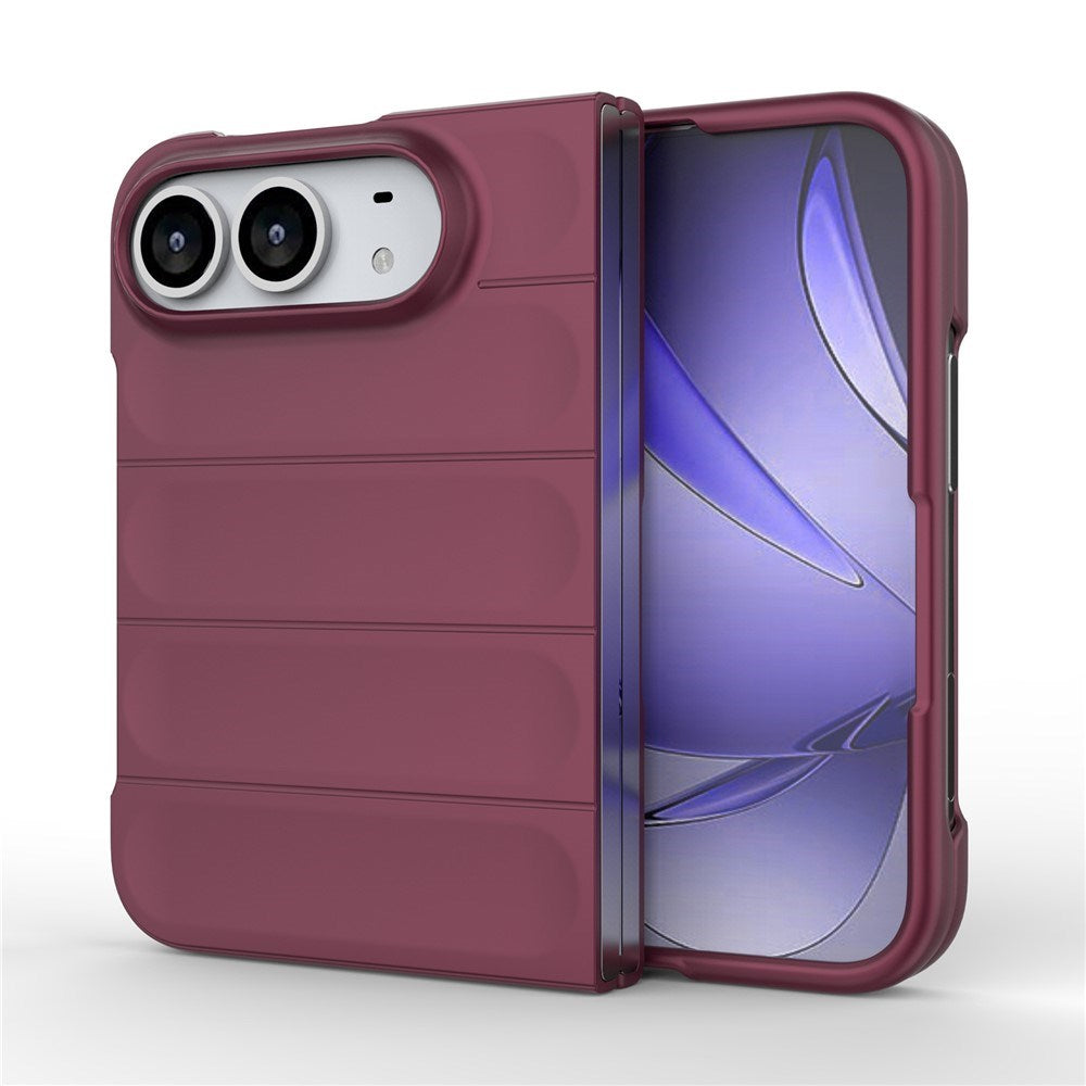 EIDERWOOD iPhone Fold Rugged Plast Mobil Cover - Mørkerød
