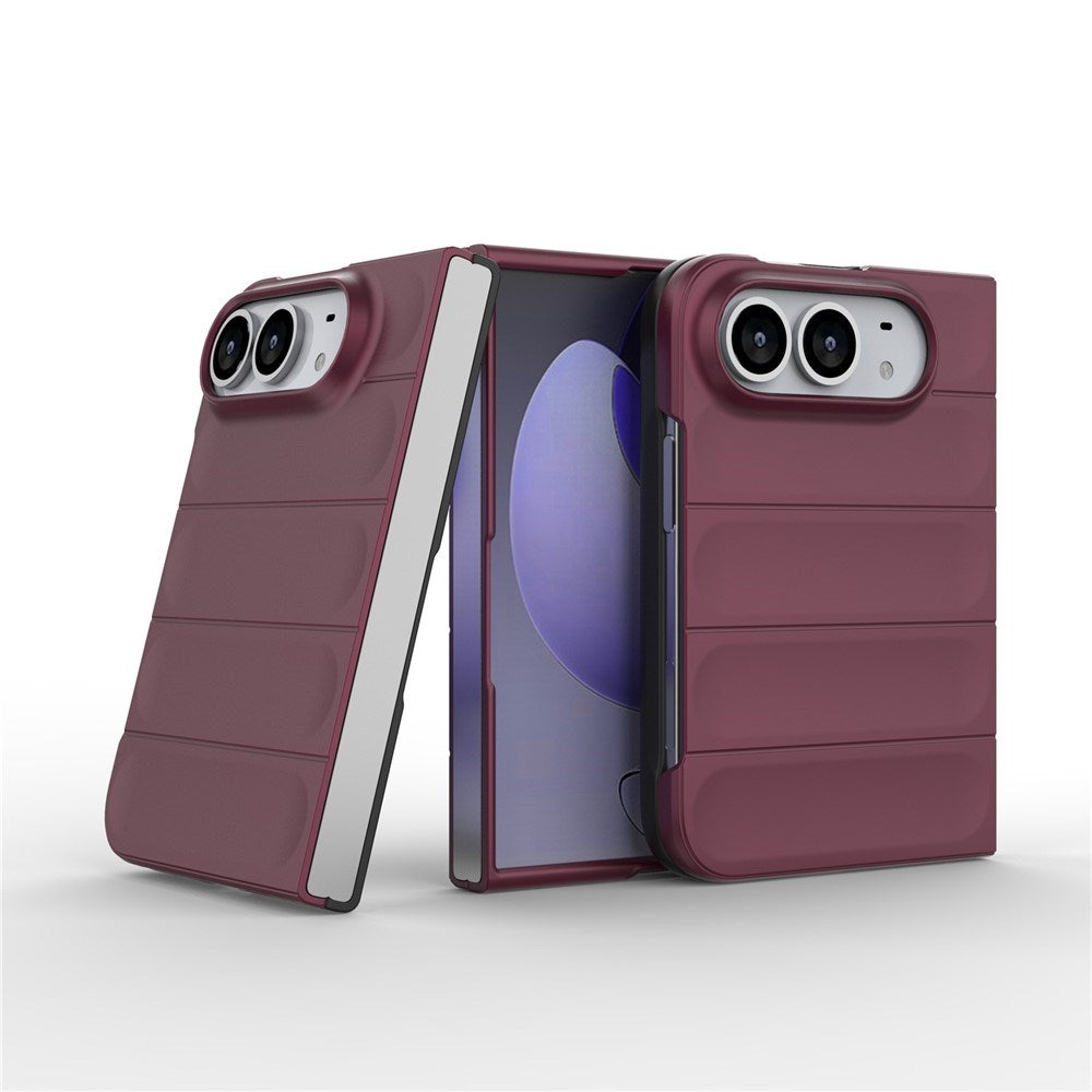EIDERWOOD iPhone Fold Rugged Plast Mobil Cover - Mørkerød