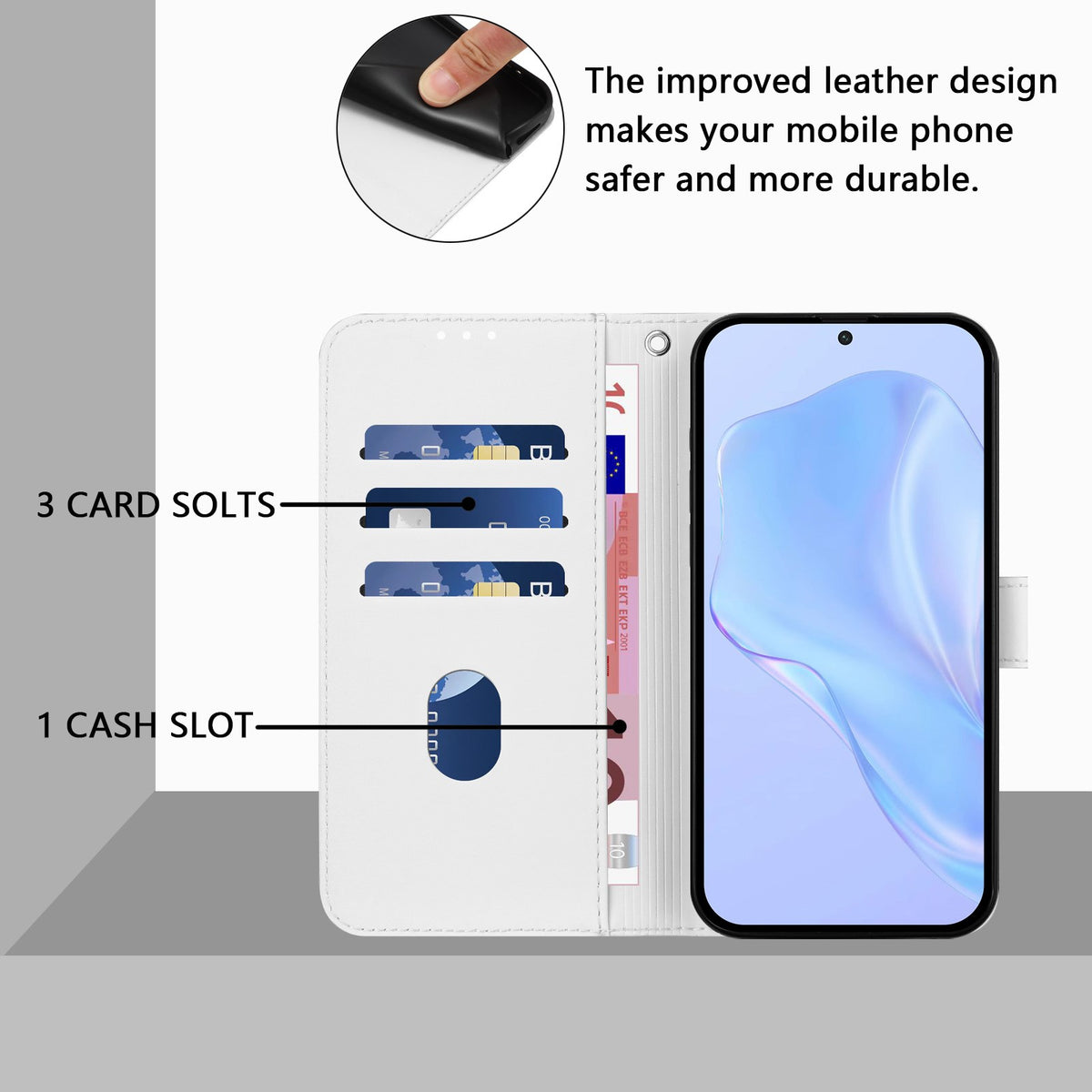 EIDERWOOD Xiaomi Redmi 17C (5G) Kunstlæder Flip Mobil Cover m. Strop - Hvid