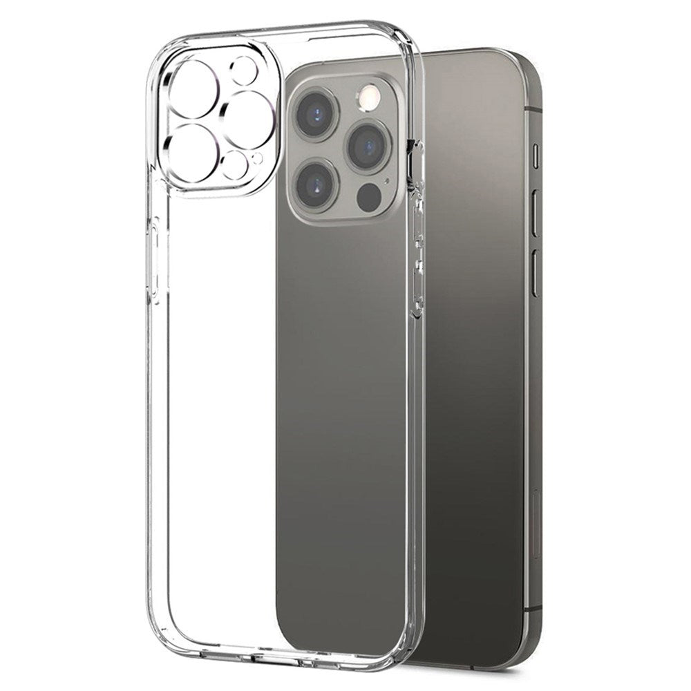 iPhone 13 Pro NORTHJO 2-i-1 Sæt - Fleksibelt Plast Mobil Cover & Skærmbeskyttelsesglas - Gennemsigtig