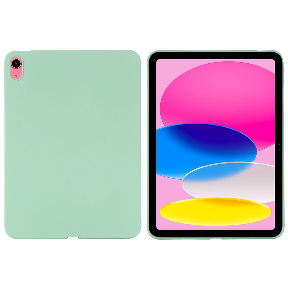 iPad 11" (2025) / iPad 10.9" (2024/2022) Liquid Silikone Shockproof Bagside Cover - Grøn