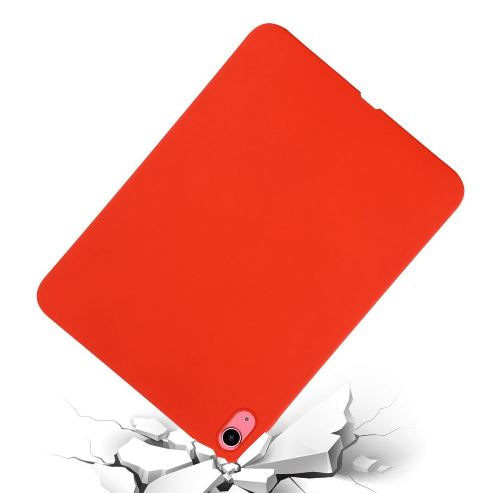 iPad 11" (2025) / iPad 10.9" (2024/2022) Liquid Silikone Shockproof Bagside Cover - Rød