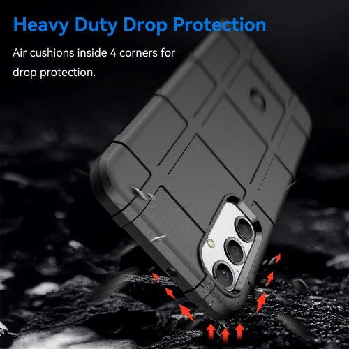 Samsung Galaxy A24 Rugged Shield Series Håndværker Bagside Cover - Sort