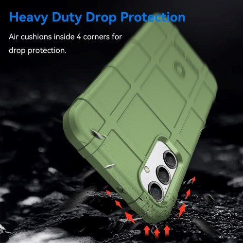 Samsung Galaxy A24 Rugged Shield Series Håndværker Bagside Cover - Grøn
