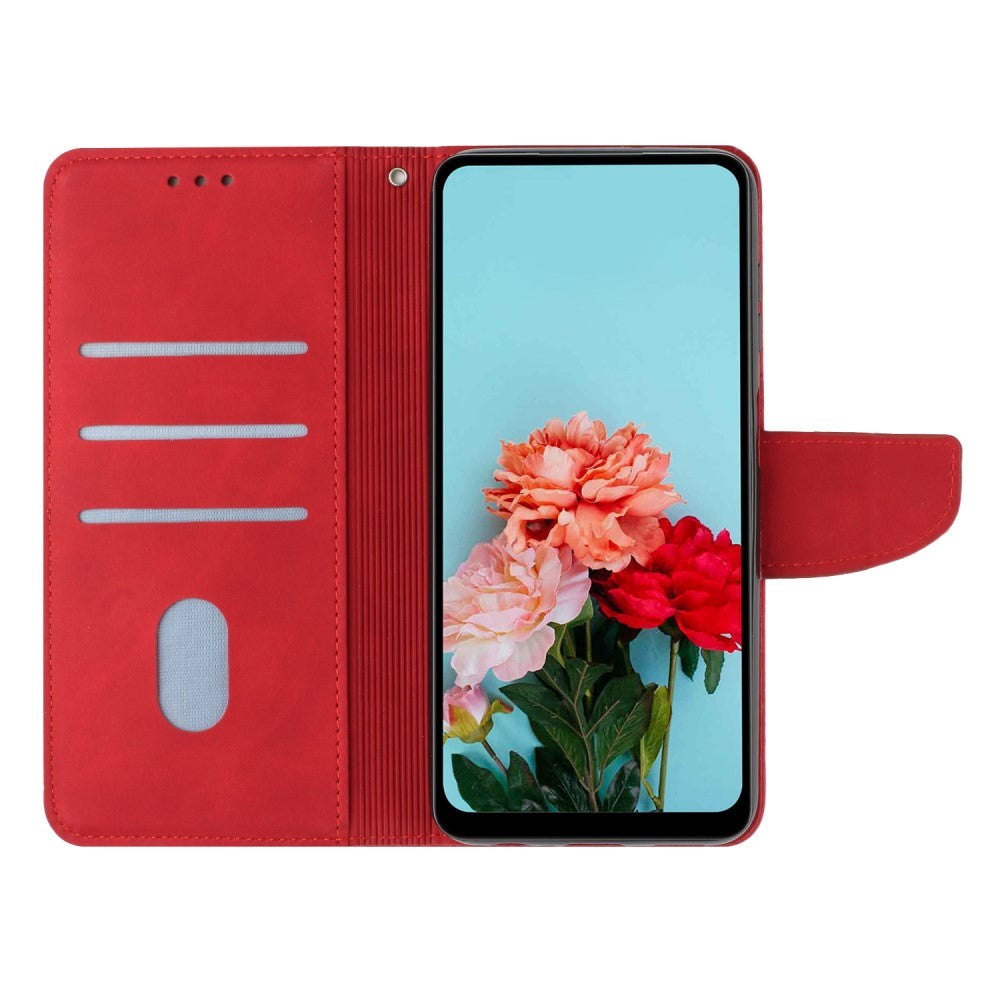 Xiaomi Redmi Note 12 Pro (5G) / Poco X5 Pro (5G) Læder Flip Cover m. Pung og Strop - Rød