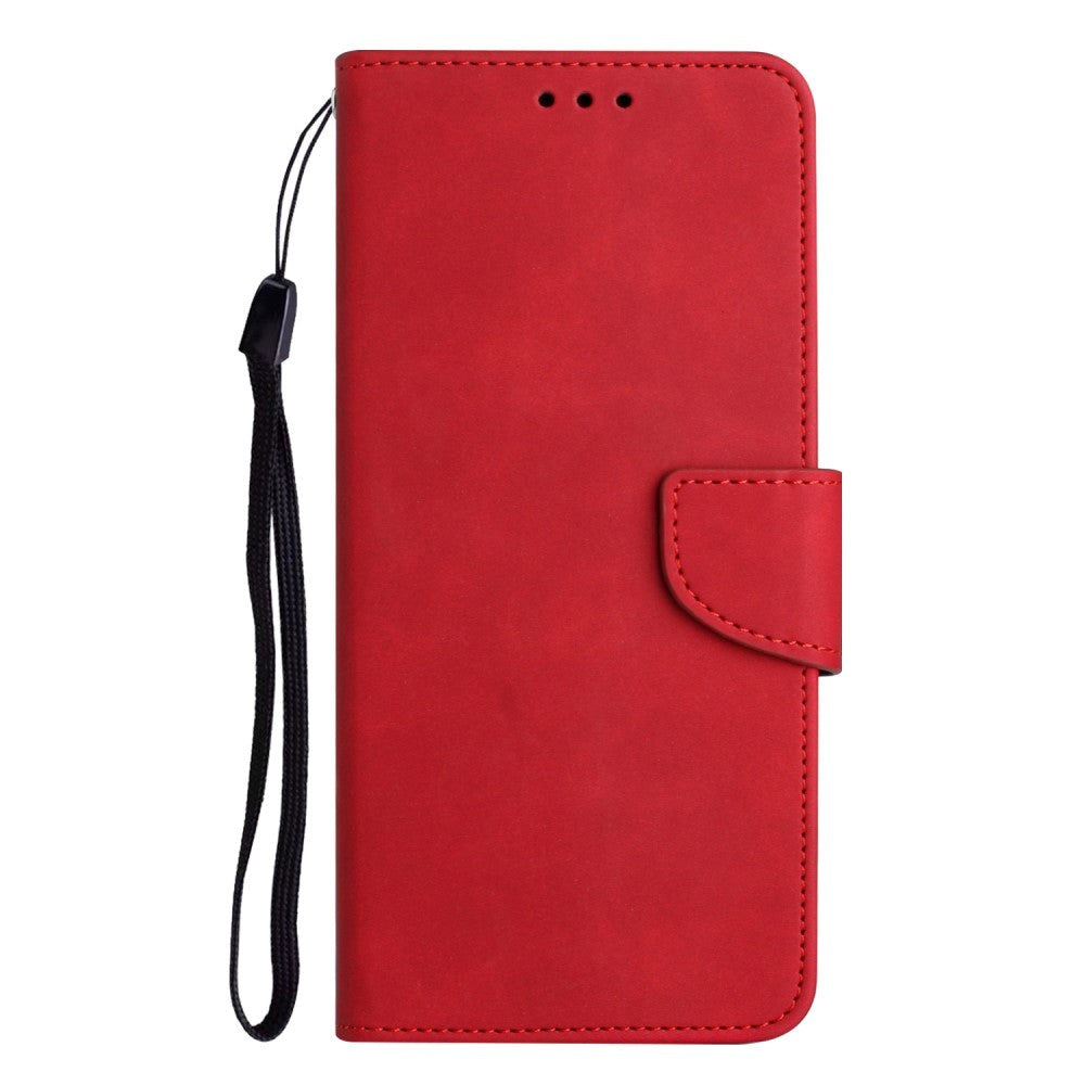 Xiaomi Redmi Note 12 Pro (5G) / Poco X5 Pro (5G) Læder Flip Cover m. Pung og Strop - Rød