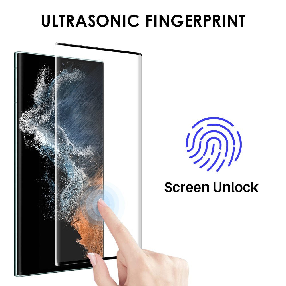 Samsung Galaxy S22 Ultra NORTHJO 2-i-1 Sæt - Fleksibelt Plast Mobil Cover & Skærmbeskyttelsesglas - Gennemsigtig