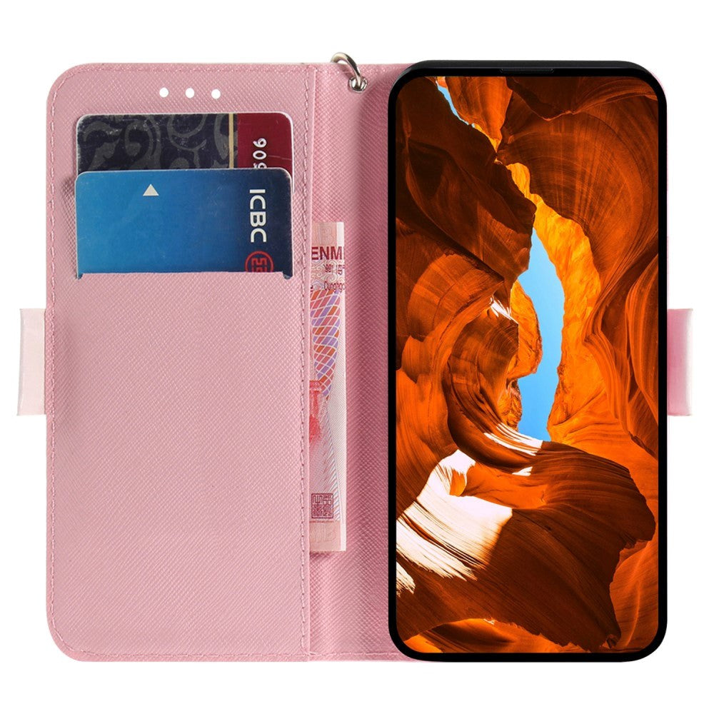 Sony Xperia 1 V Læder Flip Cover m. Print - Magnolia Blomster
