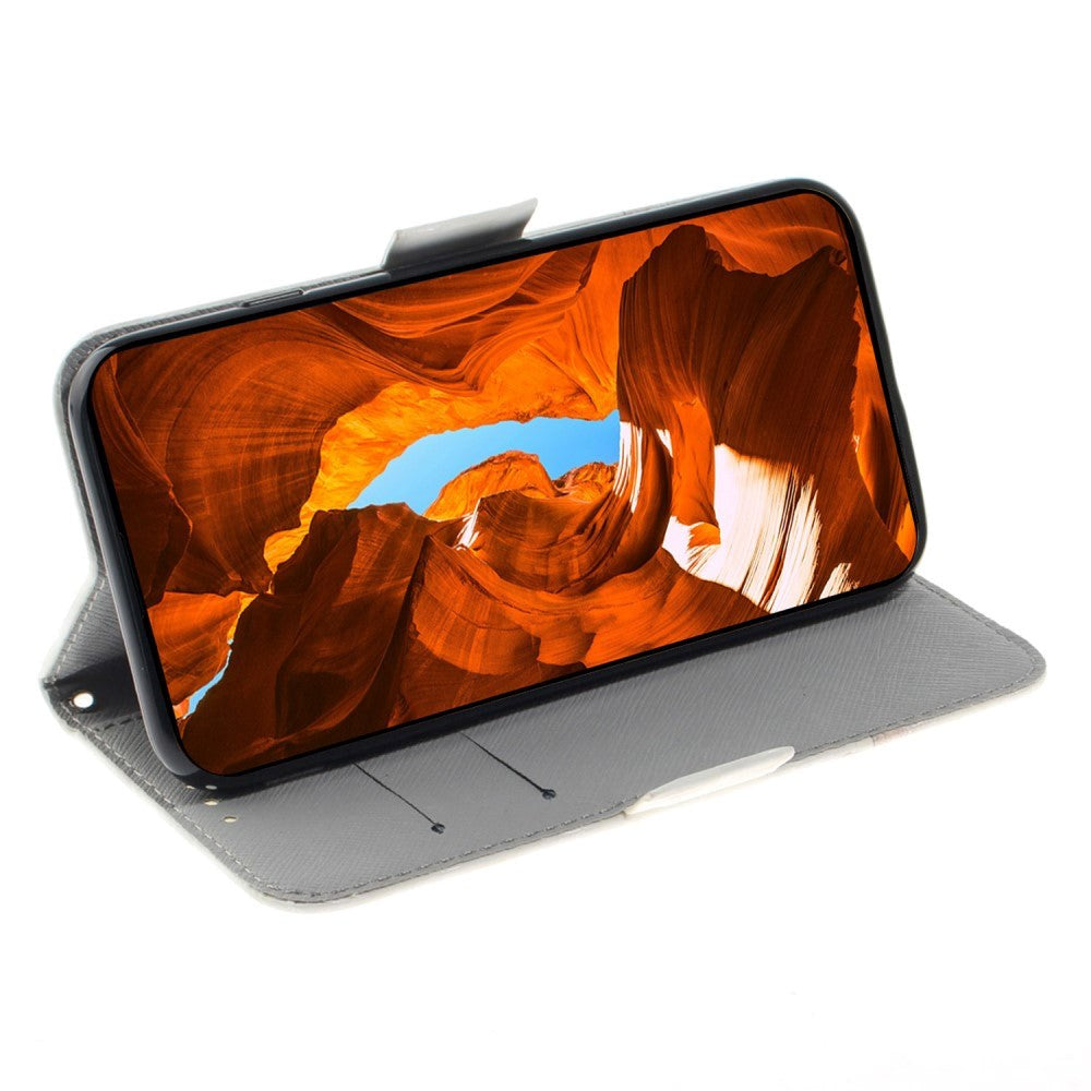 Sony Xperia 1 V Læder Flip Cover m. Print - Sød Hund