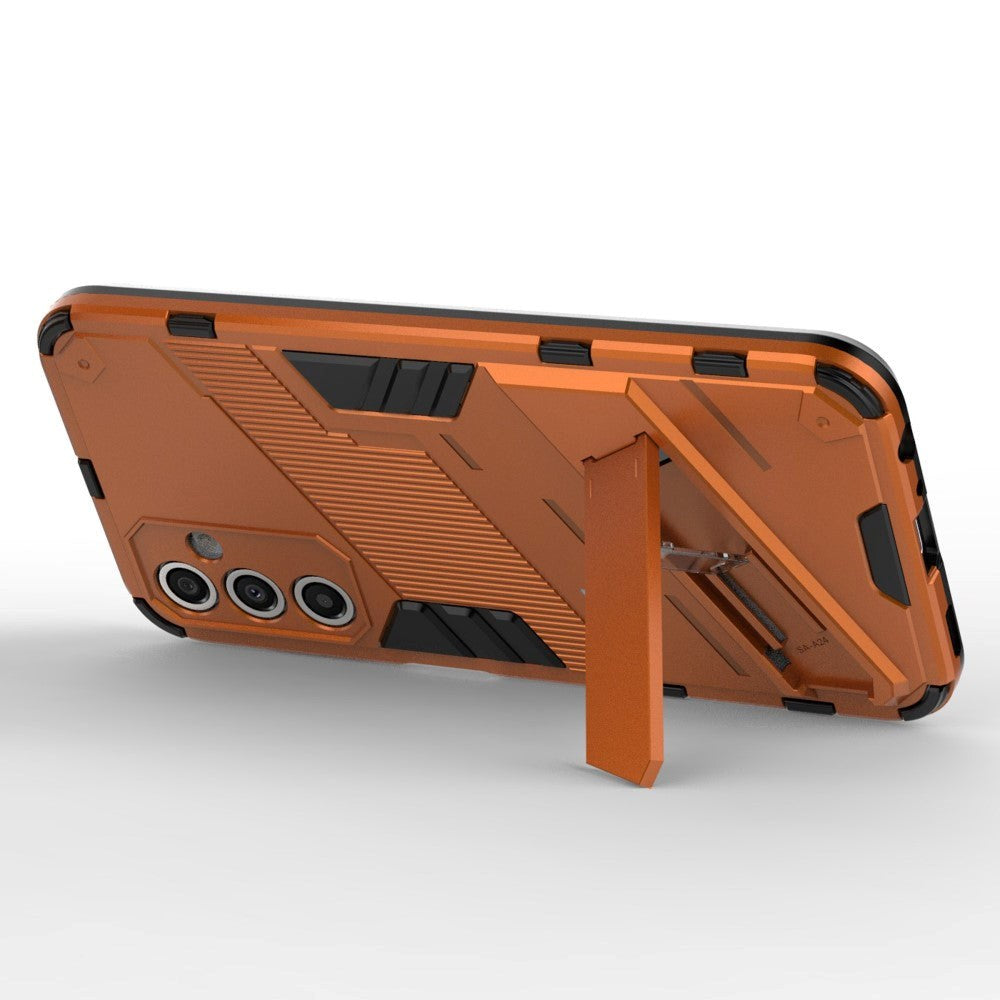 Samsung Galaxy A24 Hybrid Håndværker Bagside Cover m. Kickstand - Orange