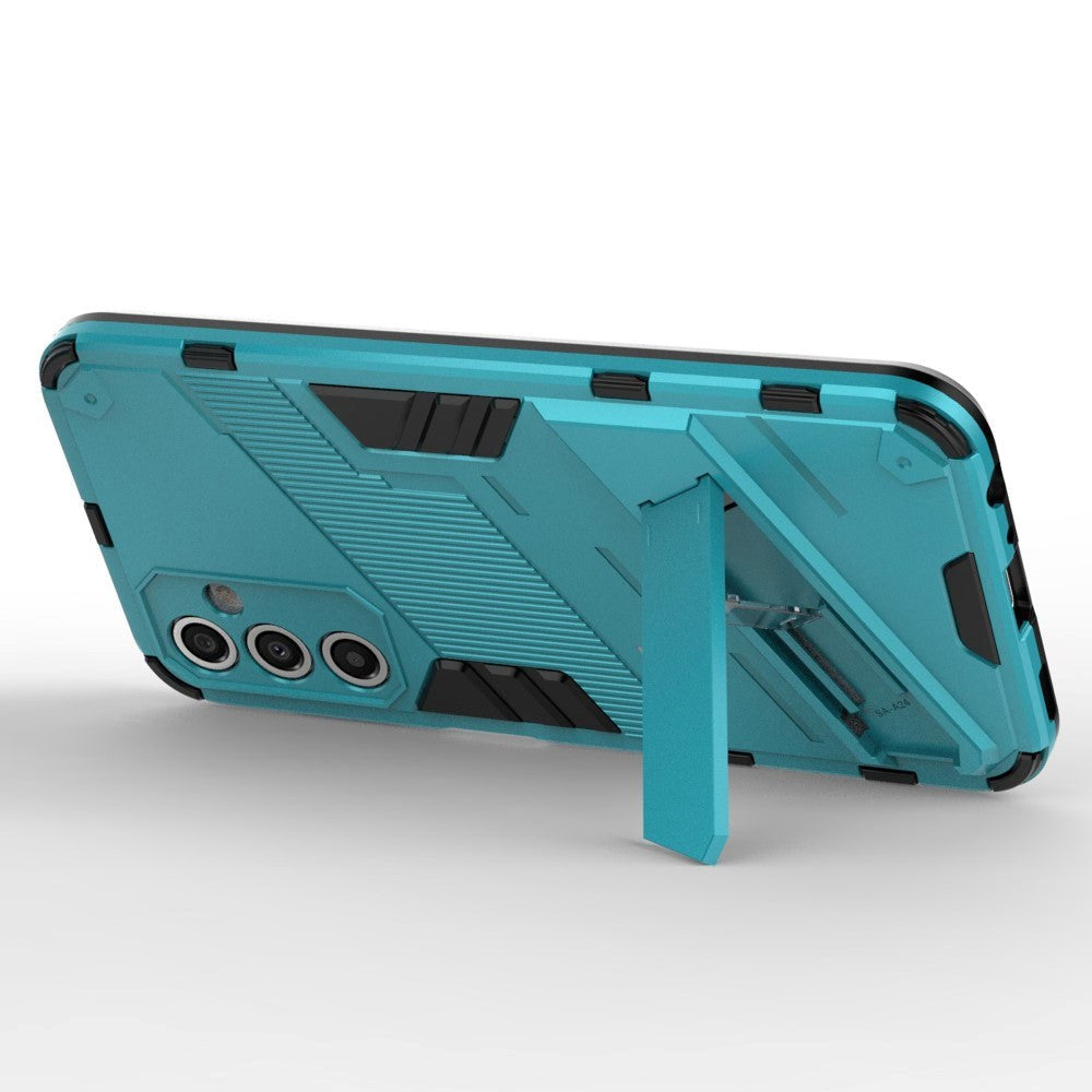 Samsung Galaxy A24 Hybrid Håndværker Bagside Cover m. Kickstand - Lyseblå