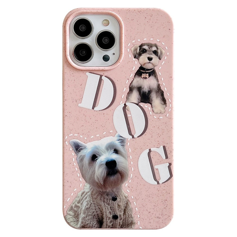iPhone 14 Pro Fleksibel Plastik Bagside Cover m. Motiv - Hunde